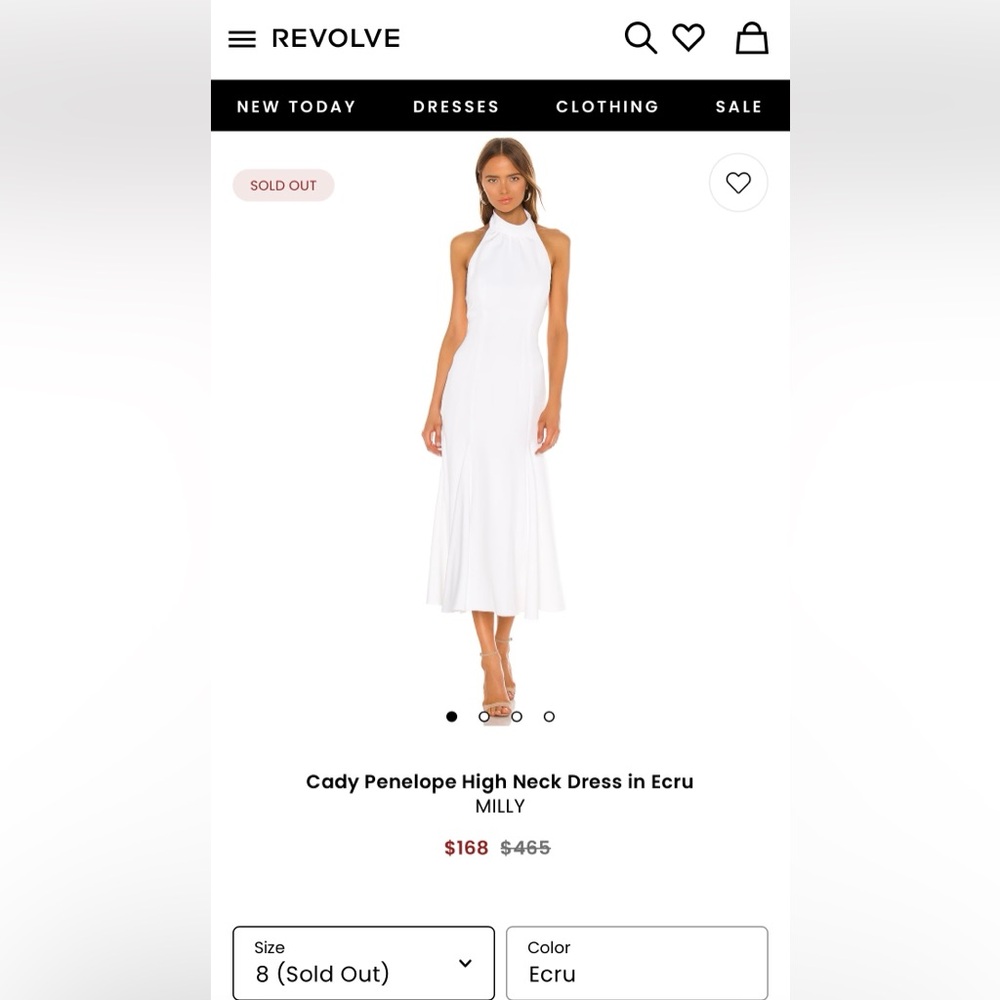 Cady Penelope High Neck White Dress by Milly